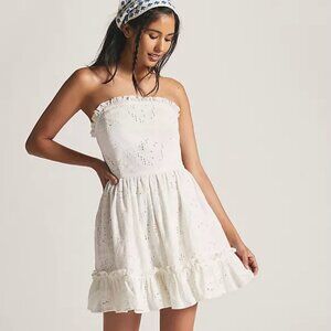 Anthropology Forever That Girl Tube Strapless Dress Medium White